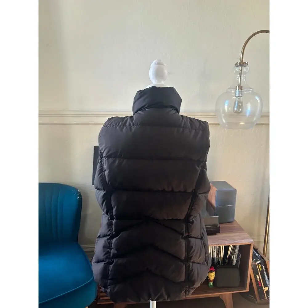J.Crew Down Puffer Vest Women’s Medium Charcoal Gray Sherpa Lined